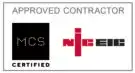 Approved contractor: MCS certified and NICEIC logo