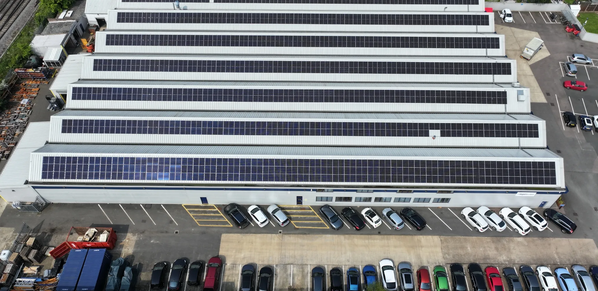 Solar Panel install Factory Roof