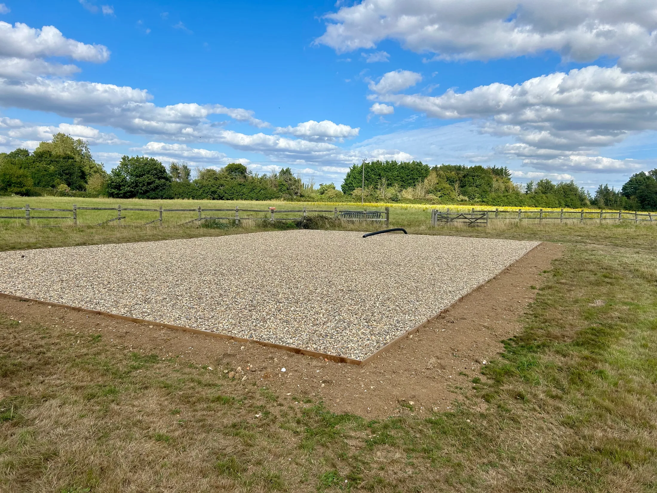 Ground array solar install for Farmhouse Residential project